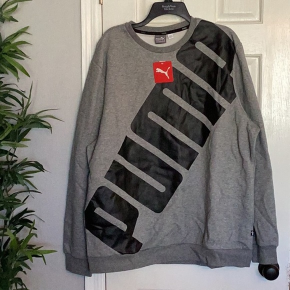 Puma gray crewneck sweatshirt NWT XXL - Picture 1 of 8